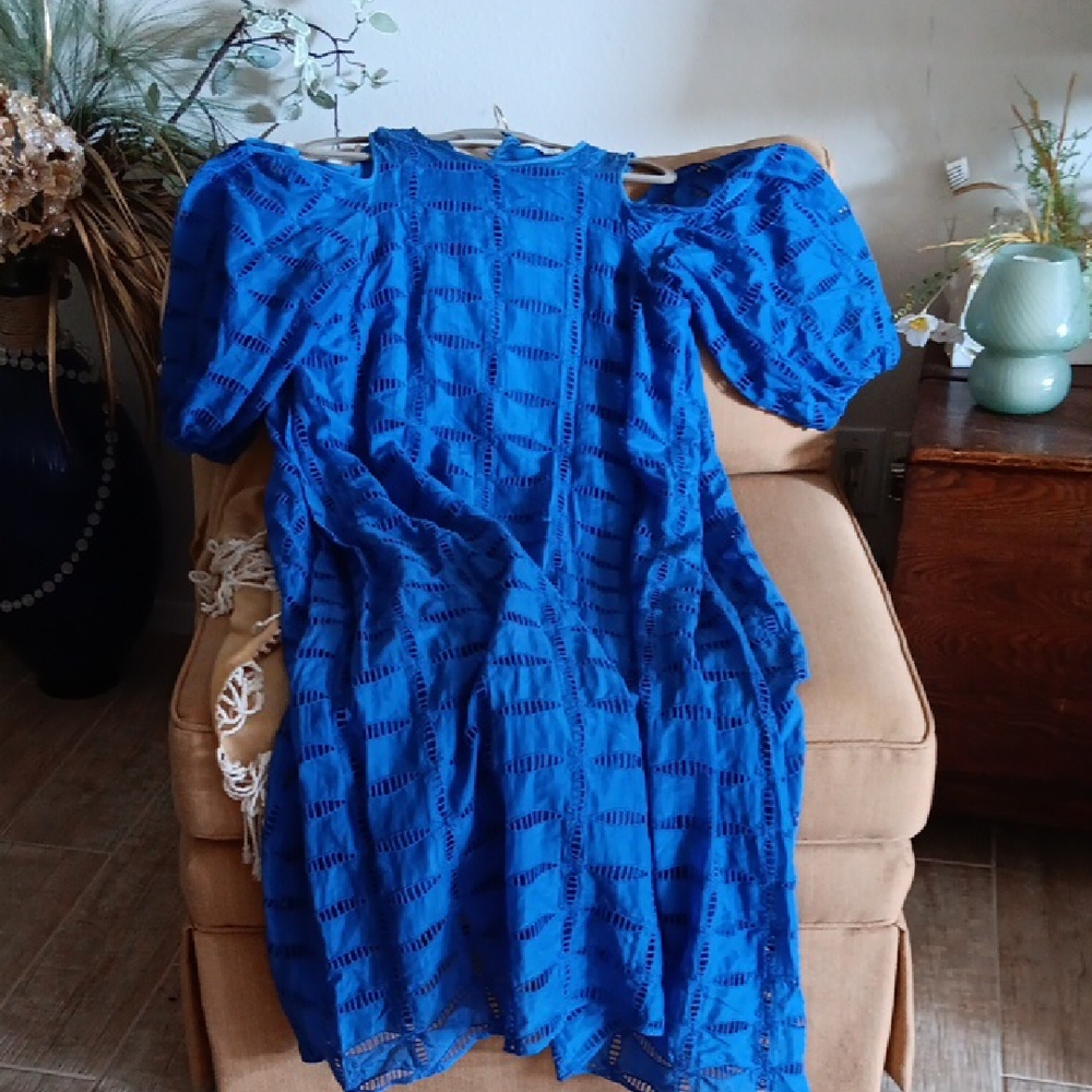 Tibi Royal Blue Textured Dress